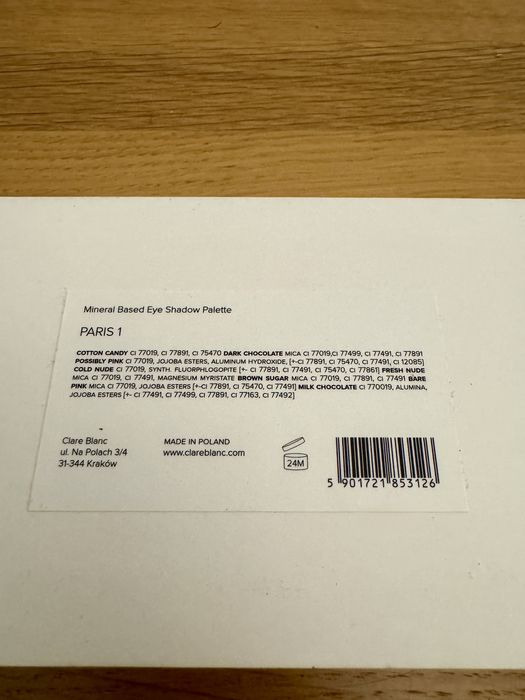 Paletka cieni Clare Blanc Paris 1 + dodatkowe kosmetyki – mało używane