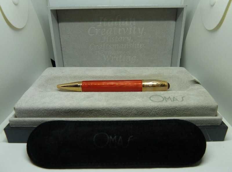 Caneta nova Omas Milady Coral Garnet - SALDO