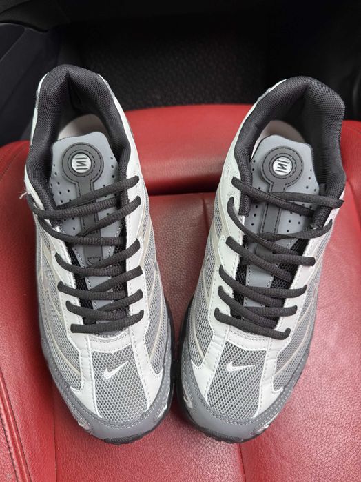 (БЕЗ ПЕРЕДОПЛАТИ) Nike x Supreme Shox Ride 2 Grey White найк шокс райд 2 супрім сірі білі