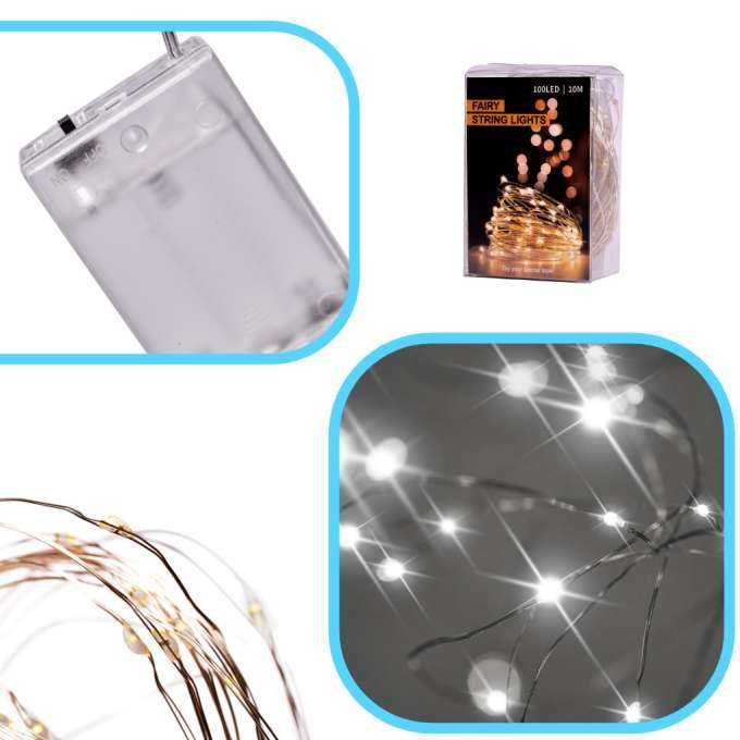 Lampki LED lampki świąteczne na choinkę ozdobne 100LED 10m