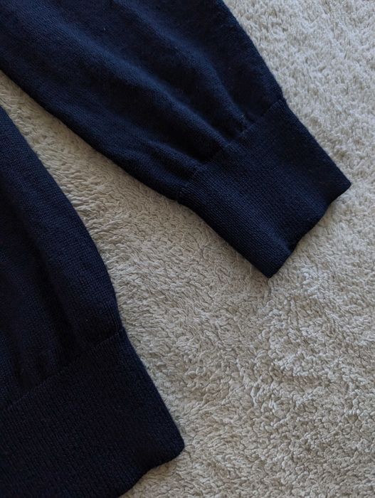 Elegancki granatowy wełniany sweter St. Bernard Dunnes M wełna merino