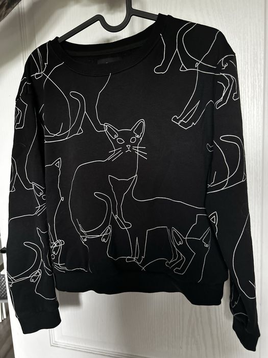 Bluza w koty, kotki czarna krotka House 36 S