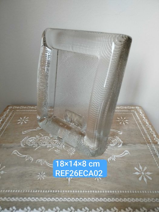Antiga e invulgar Moldura Decorativa, vidro grosso