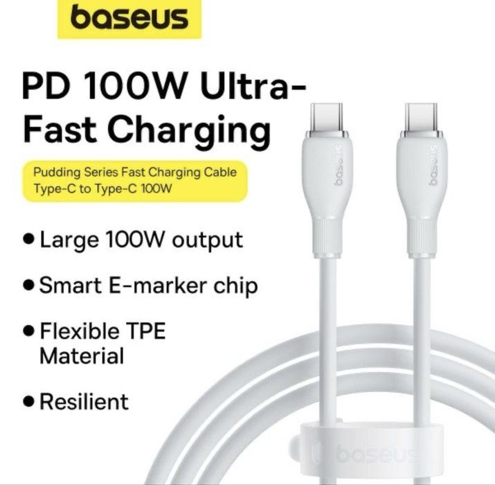 Кабель з чіпом Baseus Type-C to Type-C 100W / 2M USB-C