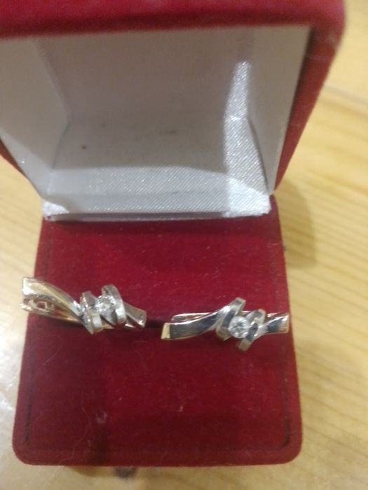 Бриллианты золото серьги