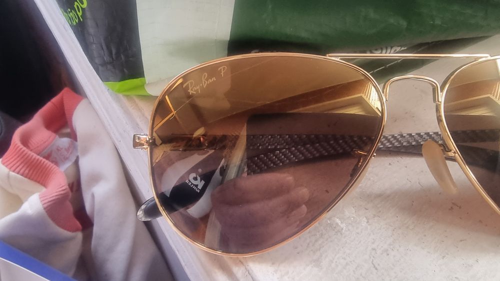 Oculos amarelos da ray ban polarizados cromance