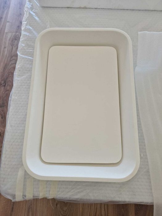 Lavatório de Bancada 60x40x11 (Mineral Fundido) - NOVO