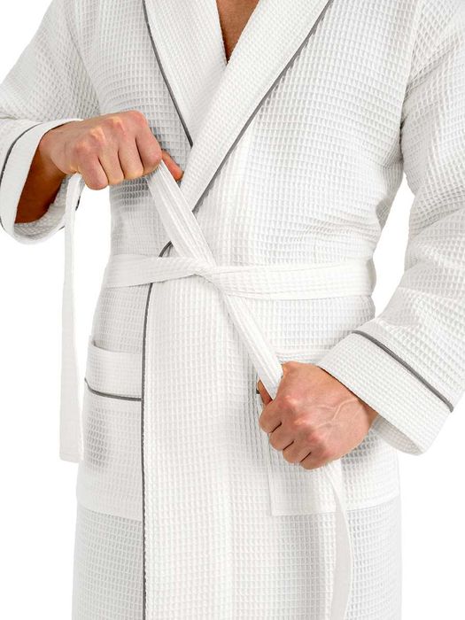 SZLAFROK BAWEŁNIANY ALERON  biały xxl 100% bawełna