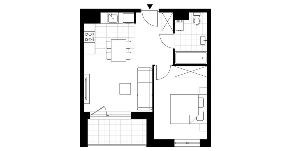 2-pokojowe mieszkanie 38m2 + loggia