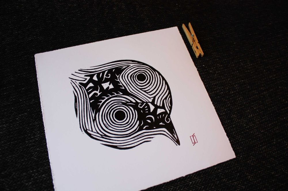 Linoryt, grafika artystyczna / warsztatowa – Manty