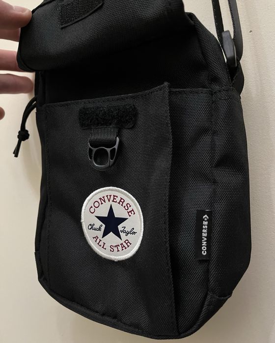 Converse All Star | Компактна нейлонова сумка чорна з логотипом (нова)