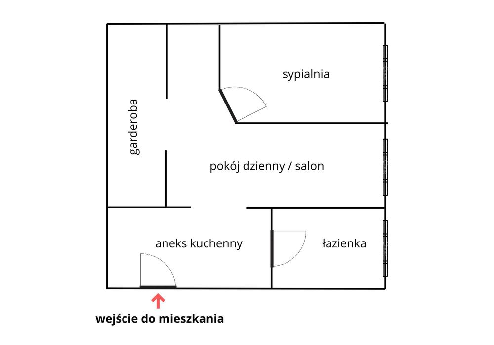 Okazja! Mieszkanie 40 m², 2 pokoje po gruntownym remoncie; 10 min od Pl. Grunwaldzki - Widok 6