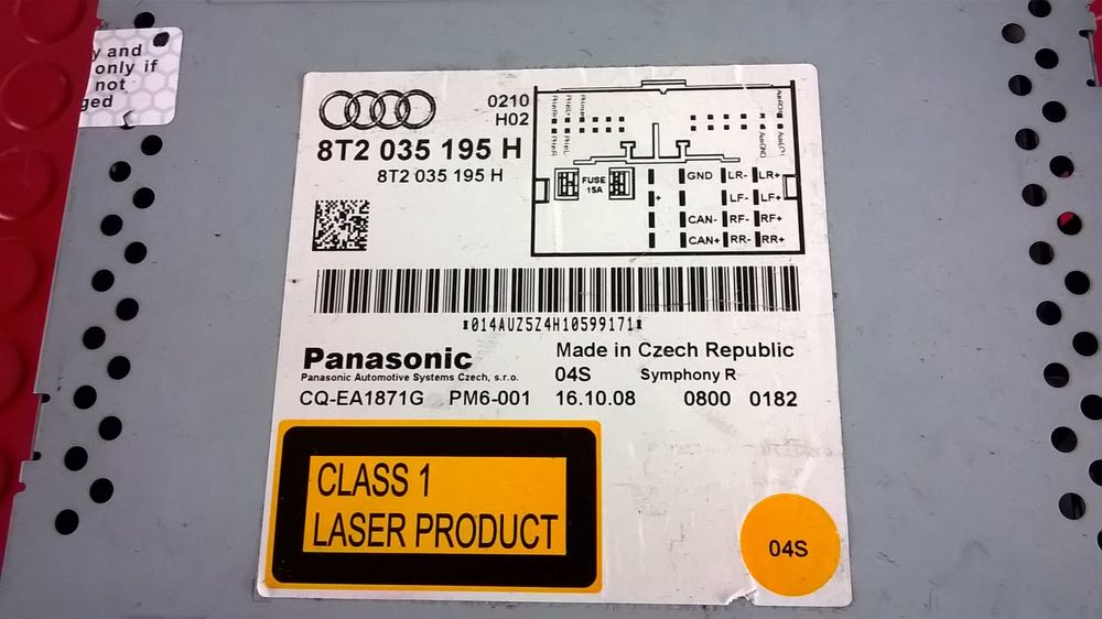Rádio / Auto Rádio 8T2035195H - AUDI A4 B8