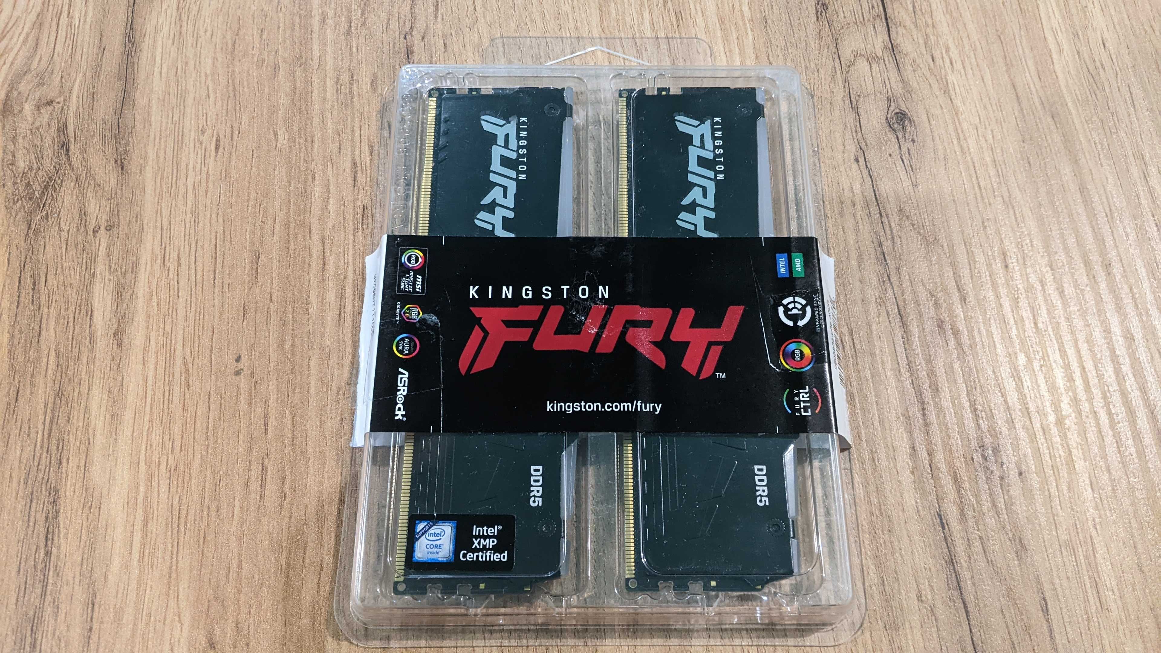 Оперативная память Kingston 32Gb DDR5-4800 FURY RGB (KF548C38BBAK2-32 ...