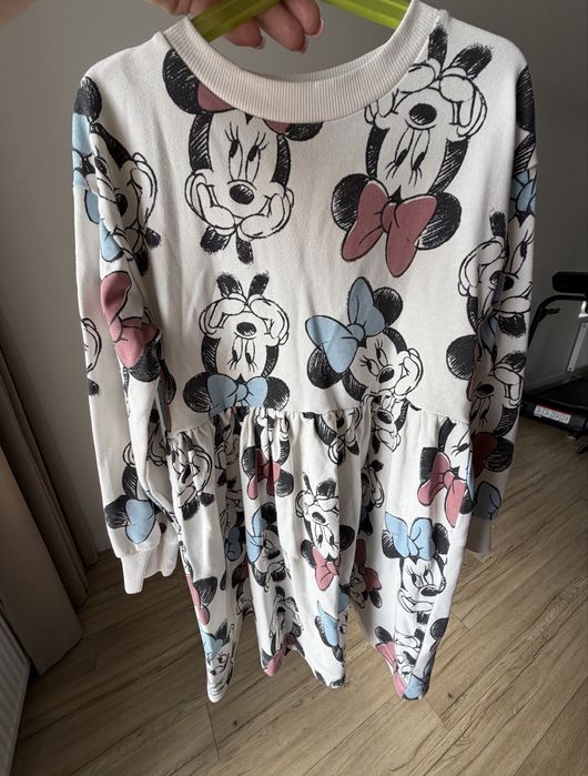Sukienka dresowa minnie mouse H&M 122/128
