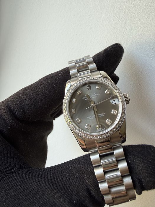 Годинник Rolex Datejust 22 cірий Jubilee Ролекс