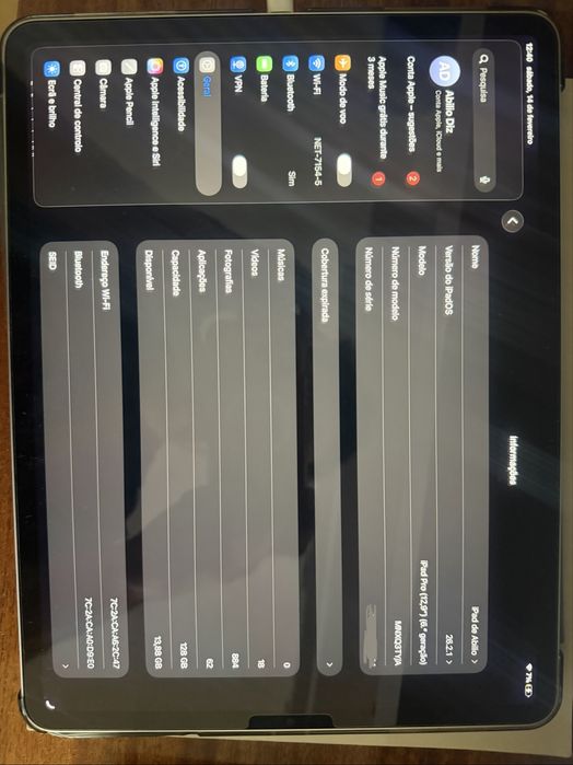 Ipad Pro 12.9 6th gen 128Gb igual a novo