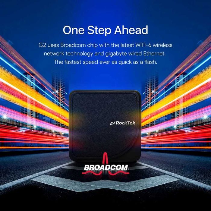 TV Box RockTek G2 4/32Gb, 4/64Gb Amlogic S905X4-K AndroidTV NETFLIX приставка