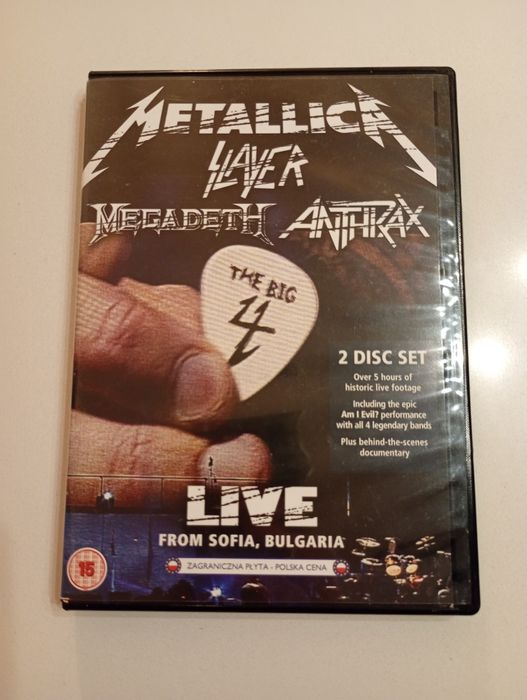 Koncert Metallica Slayer Megadeth Antrax Grom Sofia 2x dvd