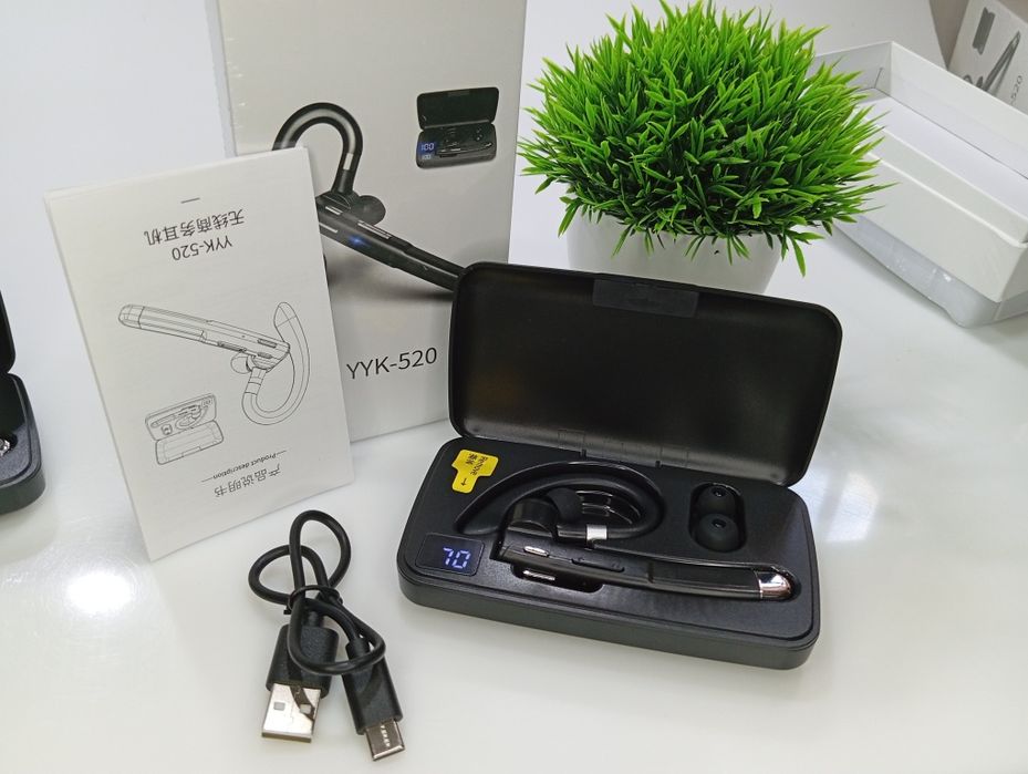 ‼️Гарнітура Bluetooth YYK-520 блютуз гарнитуры Навушник в одне ухо‼️