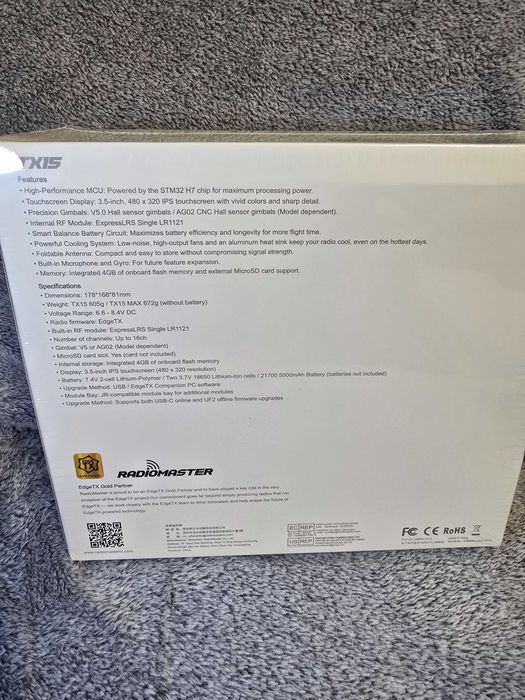 Radiomaster TX15 ERLS M2 FCC EDGE TX Новый Серого цвета + Кейс