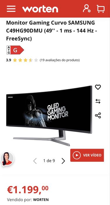 Monitor Gaming Curvo SAMSUNG