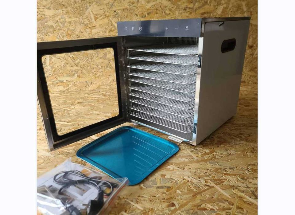 Сенсорний Дегідратор Сушка для фруктів 10 лотків 800 Вт Нержавійка