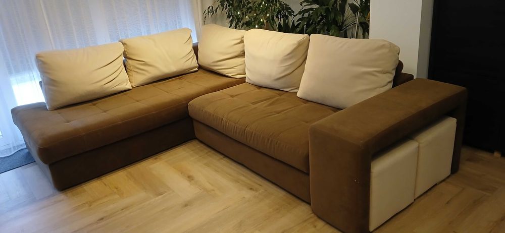 Kanapa narożna, narożnik rozkładany z funkcją spania