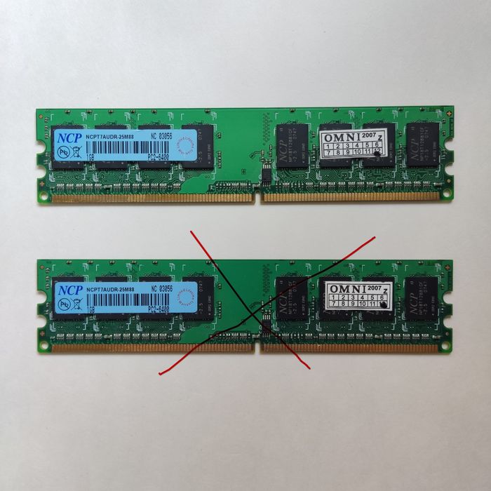Оперативная память (ОЗУ) DDR2 NCP 1GB PC2-6400 800MHz