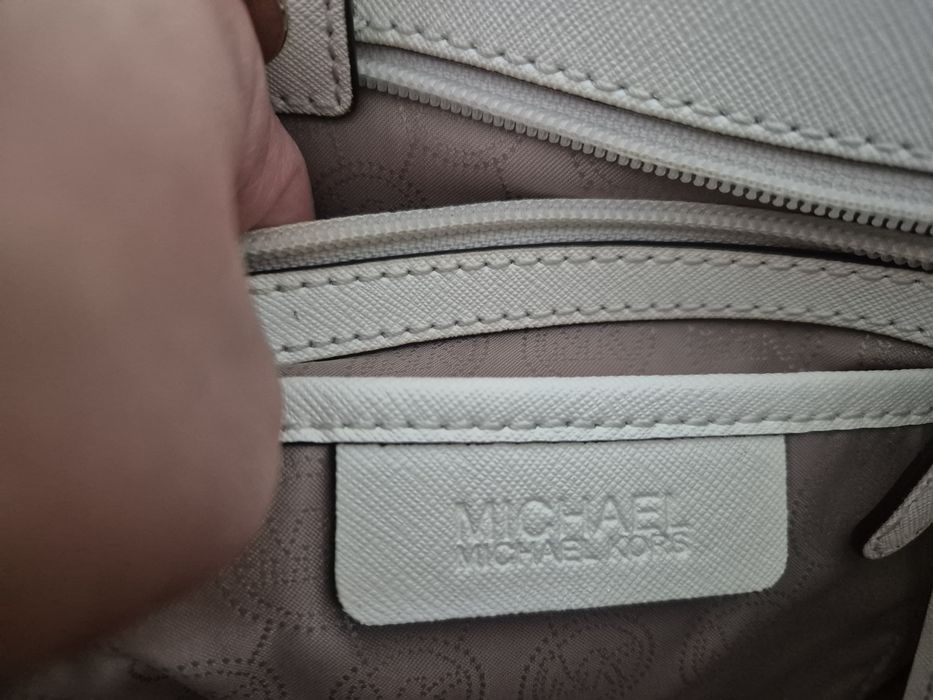 Oryginalna torebka Michael Kors biala duza optic white