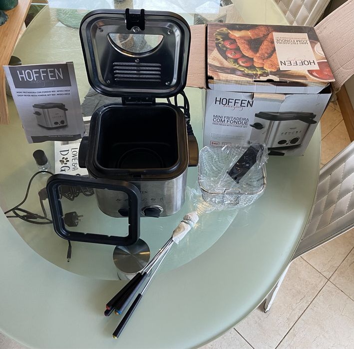 Máquina 2 em 1 Fondue e Fritadeira Elétrica Hoffen - 1,2l - 840W usada