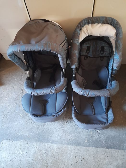 Duas camas de grades,duas cadeiras refeição  e carro de gemeas