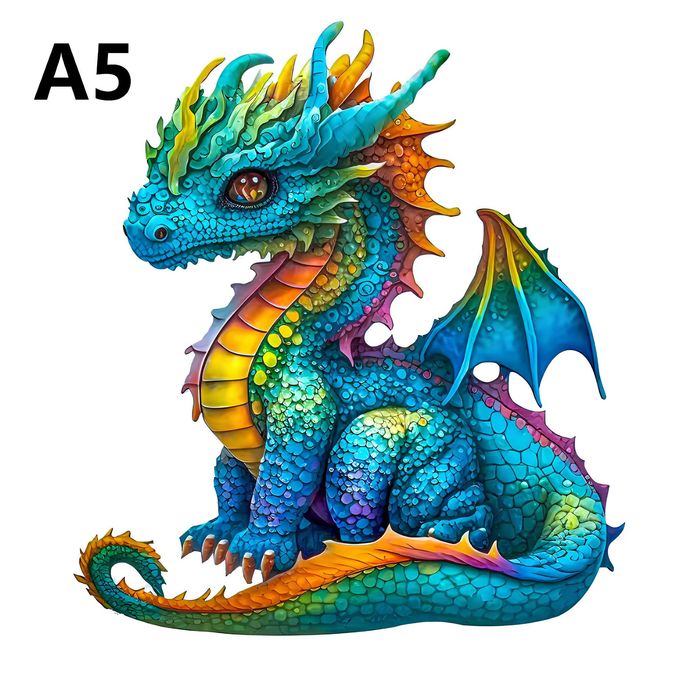 PUZZLE SMOK UKŁADANKA 3D dla dzieci dorosłych piękna ozdoba na ścianę