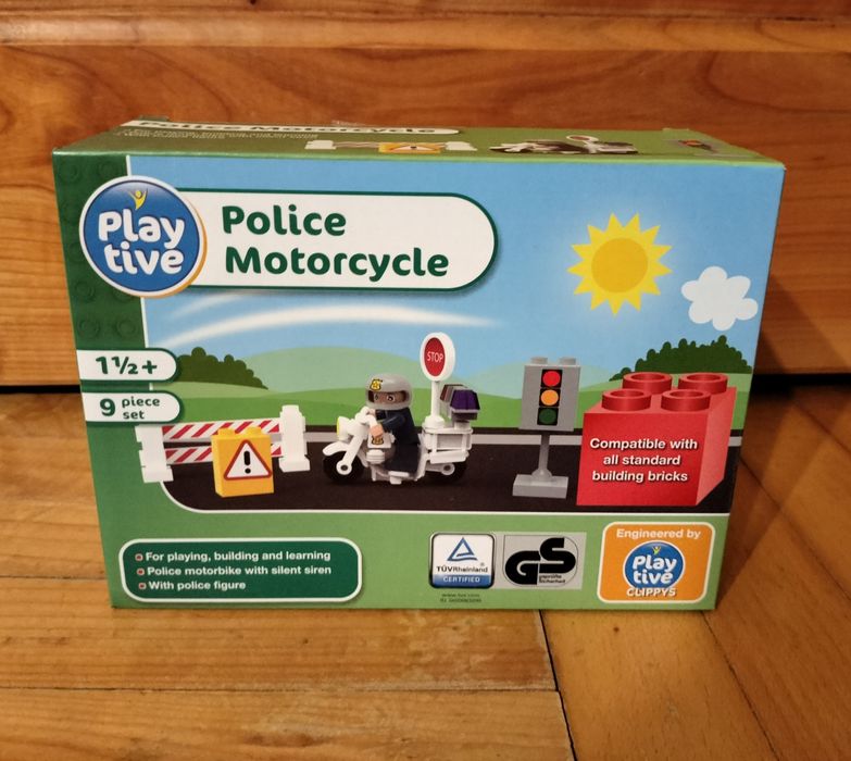 Playtive Clippys Zestaw klocków Junior S - Motocykl policyjny