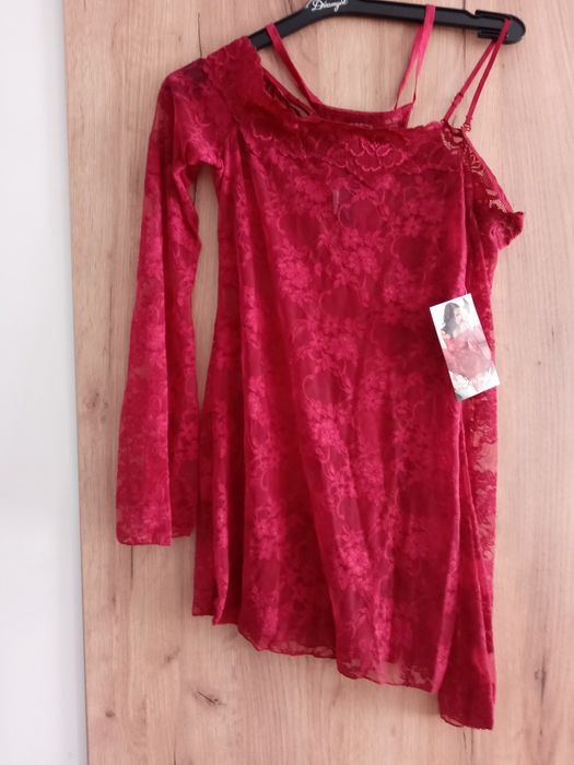 Sukienka że stringami malinowa Dreamgirl rozmiar M