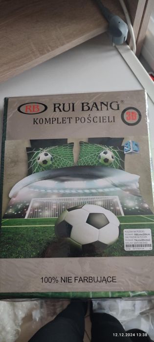Pościel piłka nożna nowa 160x200