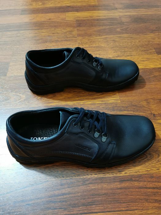 Skórzane Buty Męskie Joker Lekkie Wygodne Rozmiar 40 Czarne