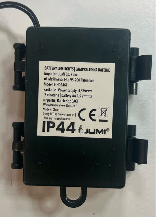 Lampki choinkowe JUMI 140 LED biały zimny baterie Timer 9 m