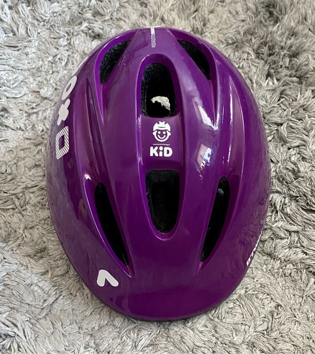Kask na rower dzieciecy decathlon fioletowy