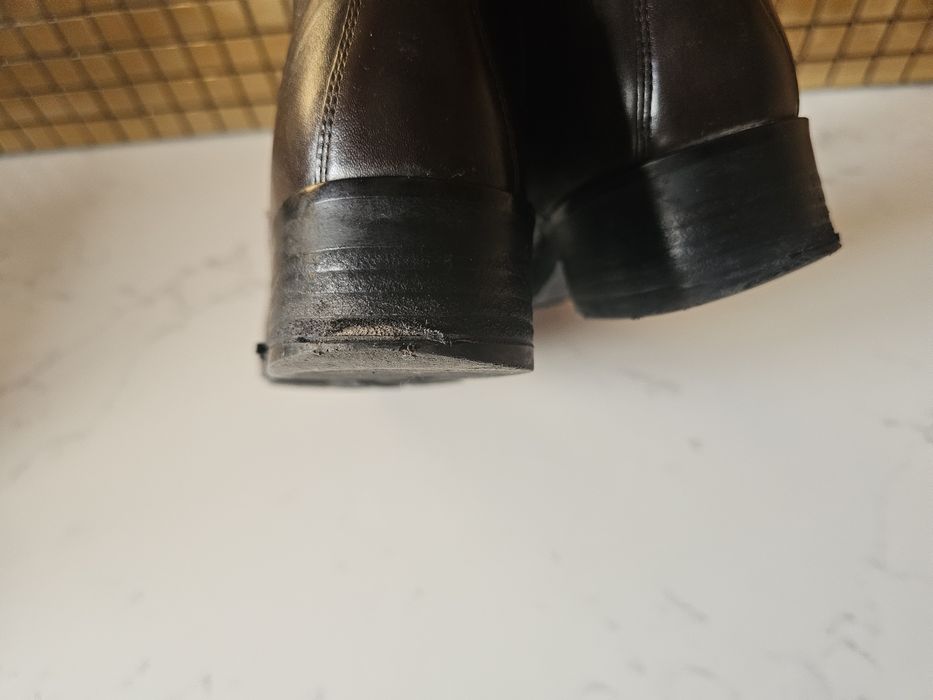 Buty Högl sztyblety damskie ciemny brąz skóra 41 wkładka 26,5cm