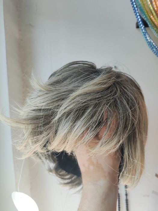 Peruka Blond Pasemka Krótkie Damskie Włosy dla Kobiet