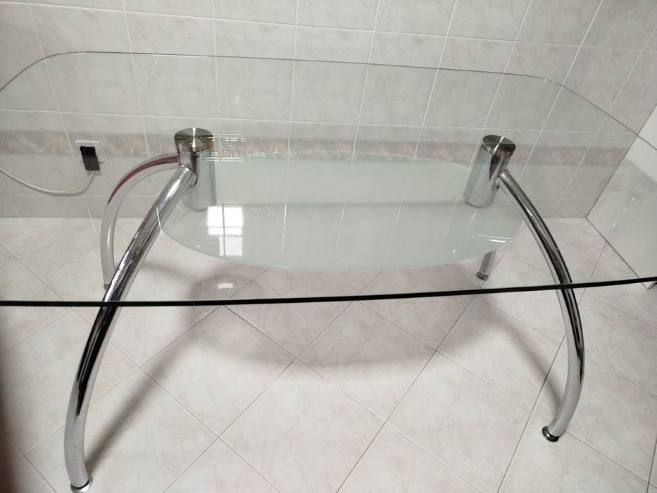 Mesa cozinha vidro 150c90