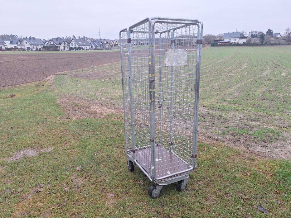 Mobilny Rollkontener, platformowy wózek/siatkowy kontener transportowy