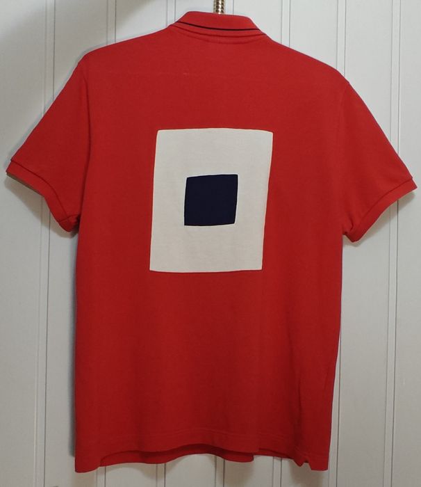 Чоловіче поло Lacoste Regular Fit, червоне, розмір 5 / L(йде на М)