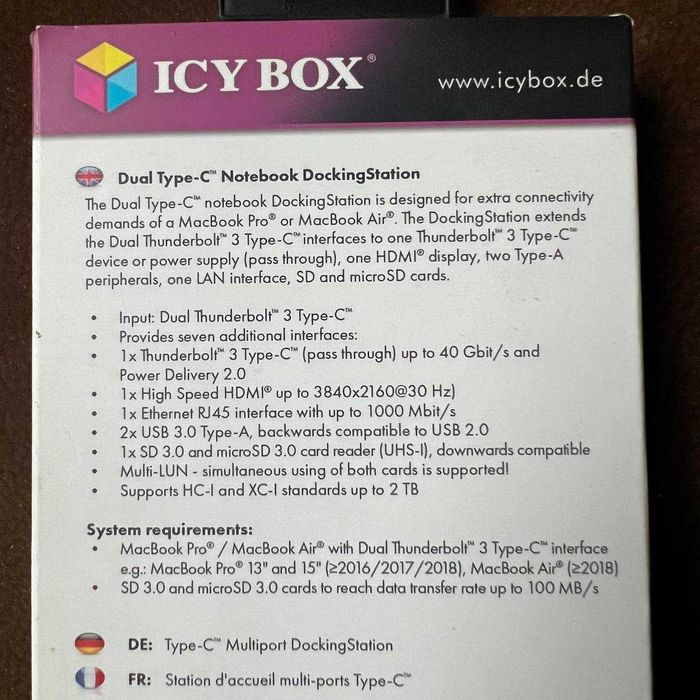 Док-станция RaidSonic ICY BOX IB-DK4039-2C