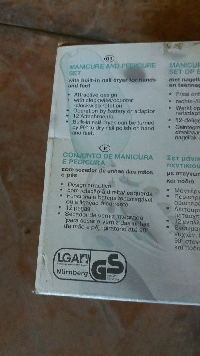 Conjunto de manicure e pedicure novo