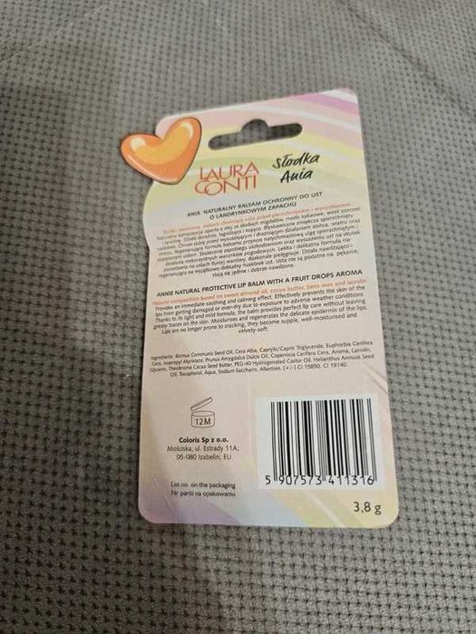 Laura Conti balsam pomadka do ust, dla dzieci, Słodka Ania 3,8 g