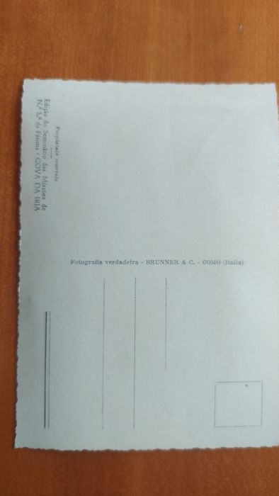 Postal da Nossa Senhora de Fátima e de Lourdes