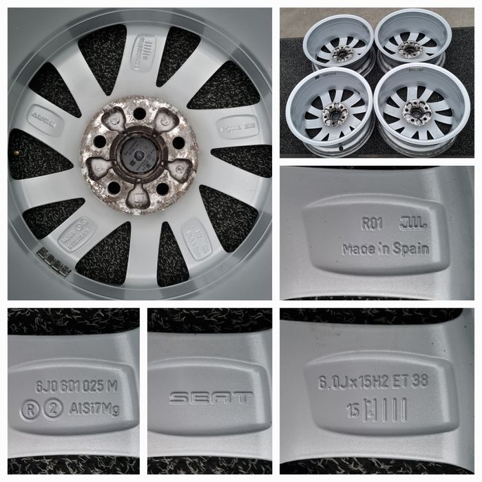 Felgi Aluminiowe Alu 15" Seat Ibiza 5x100 Oryginalne