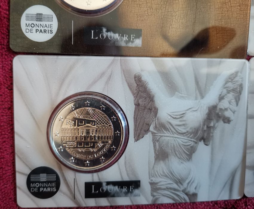 Conjunto de 4 moedas 2€ coincard Musée du Louvre